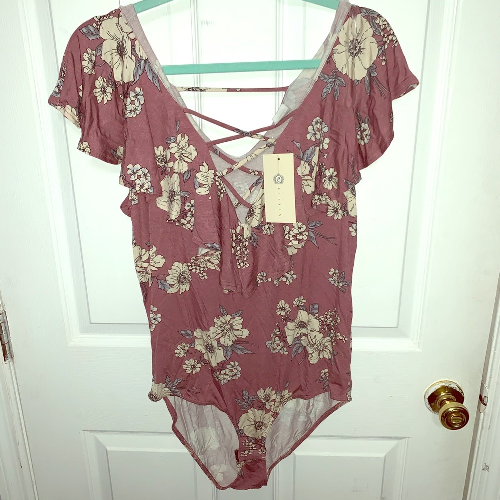 NWT floral bodysuit